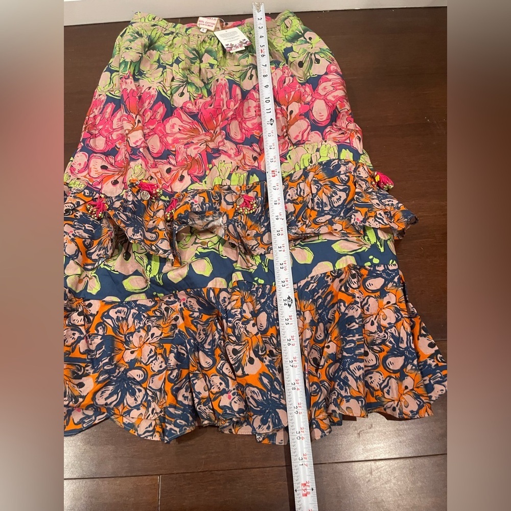 nwt villa Tiered midi Skirt Roopa Pemmaraju small - Picture 7 of 11